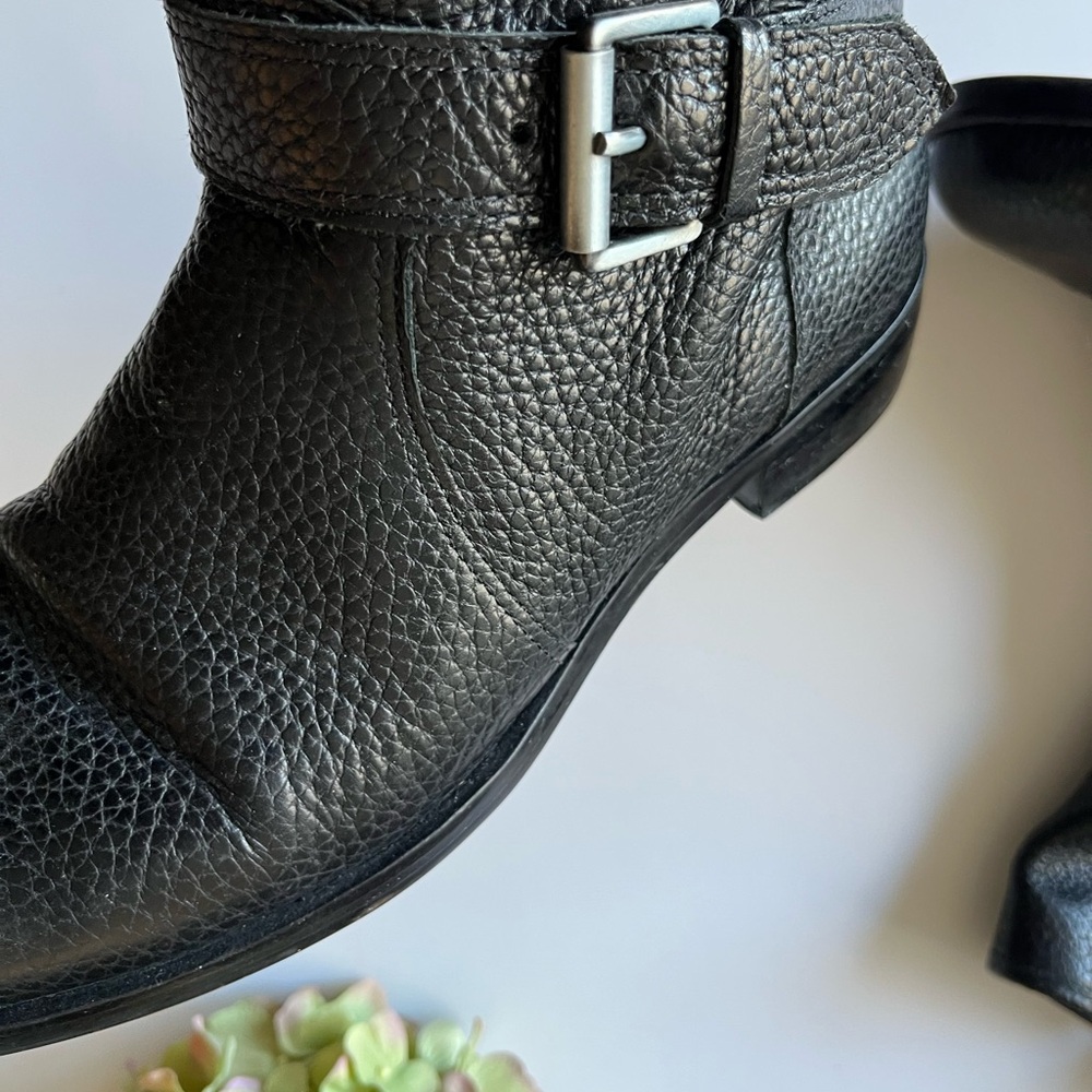 J.Crew Black Leather Buckle Ankle Boots - Picture 3 of 3